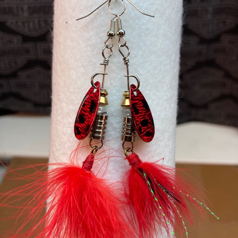 Fishing lure earrings